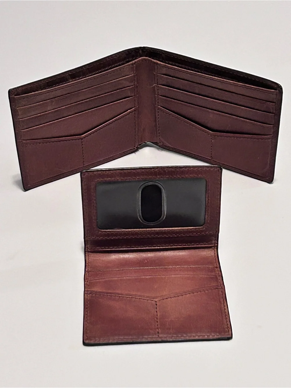 Fossil Derrick Buffalo Hide Leather RFID Passcase Wallet Bifold Men’s 4.25”x3.5”